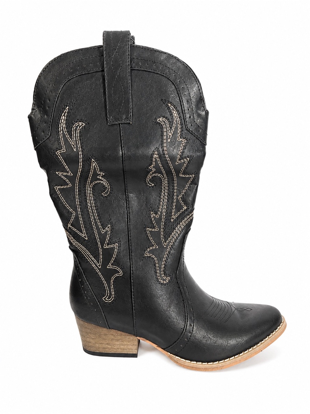 Rollda Mattie Black Western Cowboy Boots Women’s Size 7 NWT - Picture 3 of 14